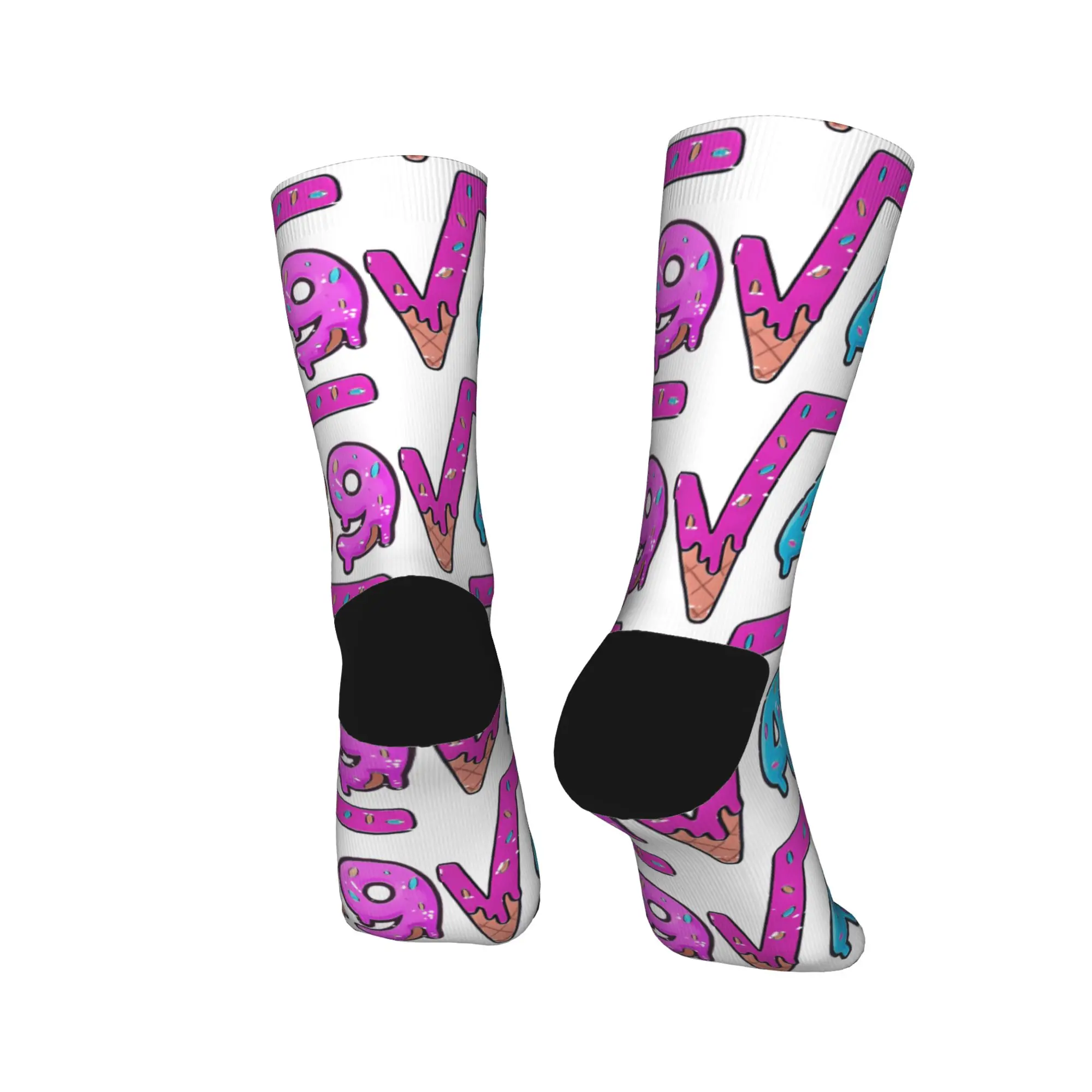 67 الآيس كريم بالتنقيط ستة سبعة الجنرال ألفا سليانغ الجوارب الربيع جوارب الرجال عادية تنفس الجوارب الرسم الدراجات المضادة للانزلاق الجوارب