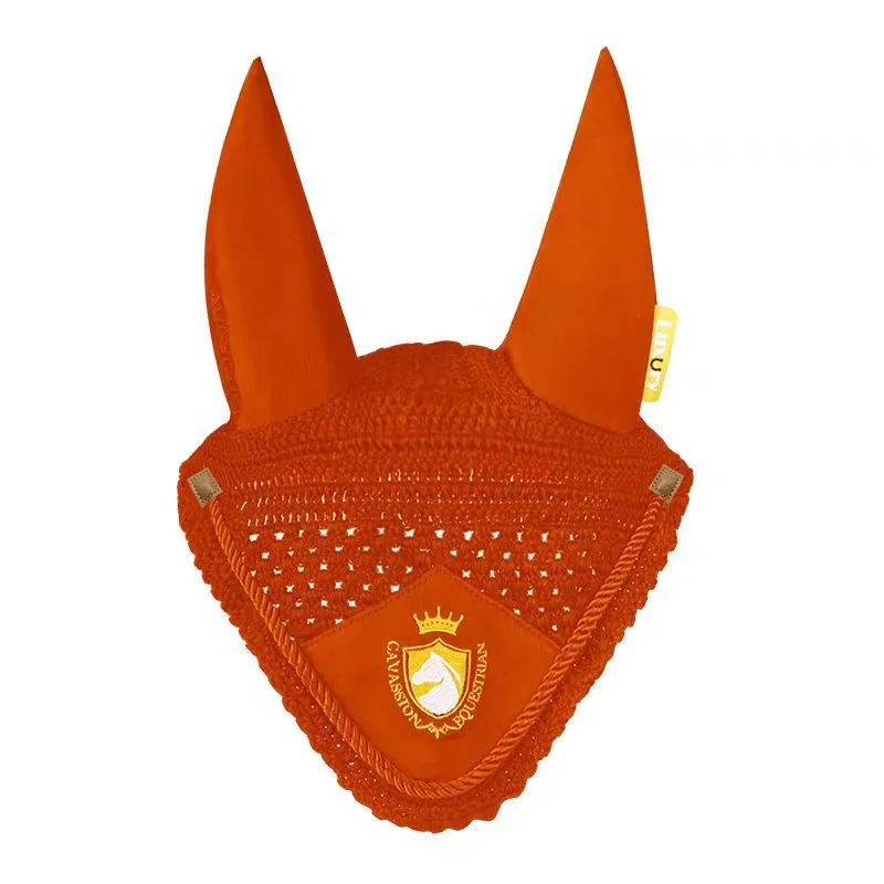 Woven Horse Ear Muffs Multi Color Embroidered Horse Ear Covers Breathable Equestrian Riding Equipment for Noise Protection