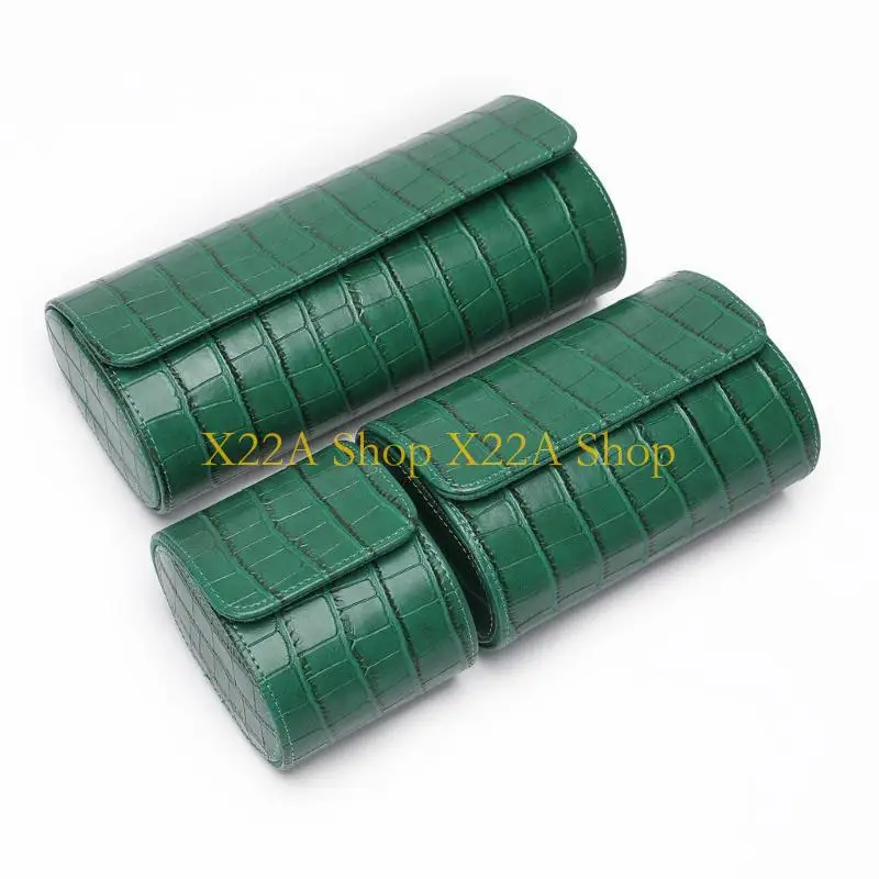 Unique Elegant PU Leather Watch Box Portables Vintage Leather Watch Case Organizers for Scratch Prevention