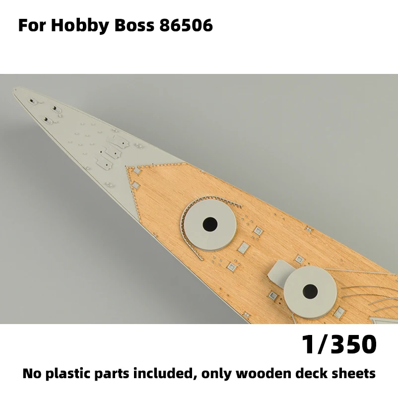 Modell-Upgrade-Teile: Lasergeschnittene Holzdeckplatte mit selbstklebender Ankerkette für Hobby Boss 86506 Dunkerque Battleship 1/350 – Detail 1