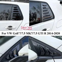 Rear Front Triangle Window Louver Side Shutter Blind Shades Cover Trim Sticker Vent For VW Golf 7/7.5 MK7/7.5 GTI R 2014-2020