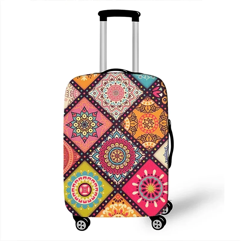 

Чехол для багажа Bohemia Mandala с геометрическим этническим цветочным узором, эластичный чехол для чемодана на колесиках, защитный чехол для чемодана от пыли, для путешествий