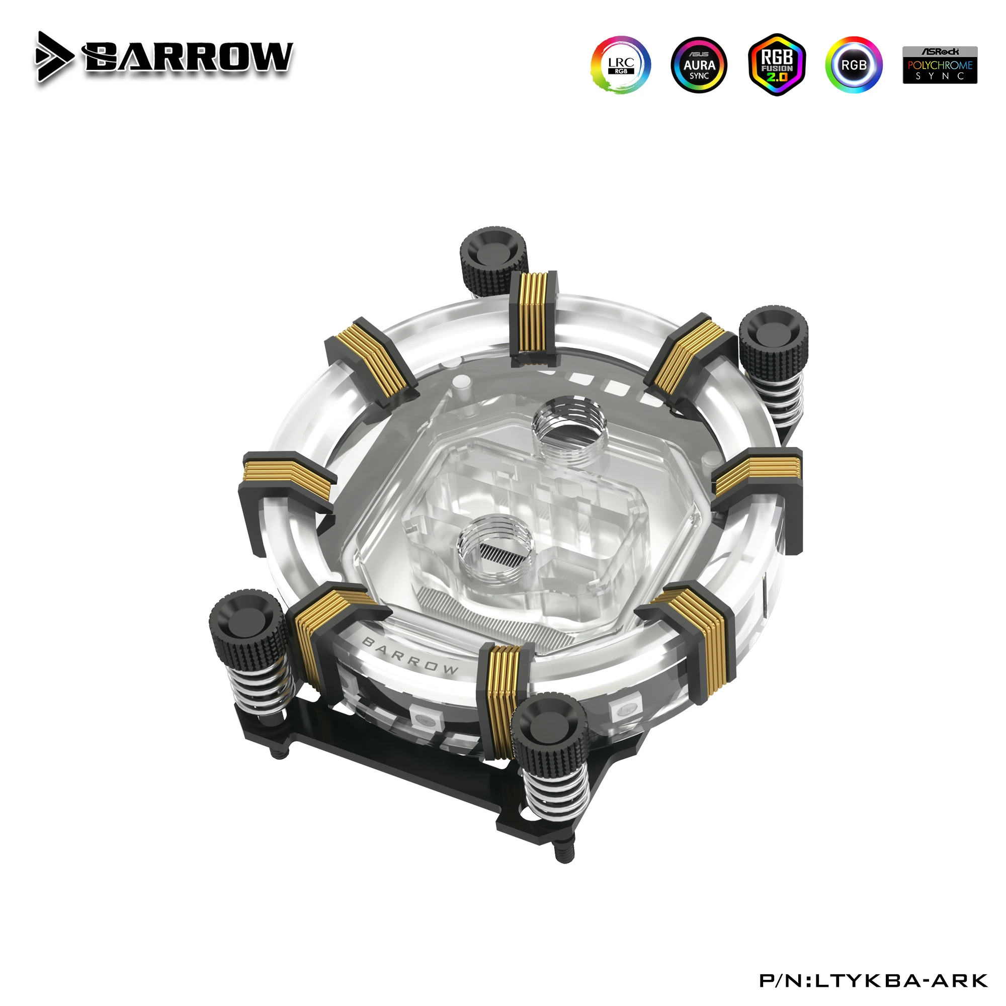 Barrow CPU Waterblock Cooler AM5 For AMD AM3 AM4 Copper Water Cooling ARGB 5V Round Limited Edition 0.4MM Waterway LTYKBA-ARK