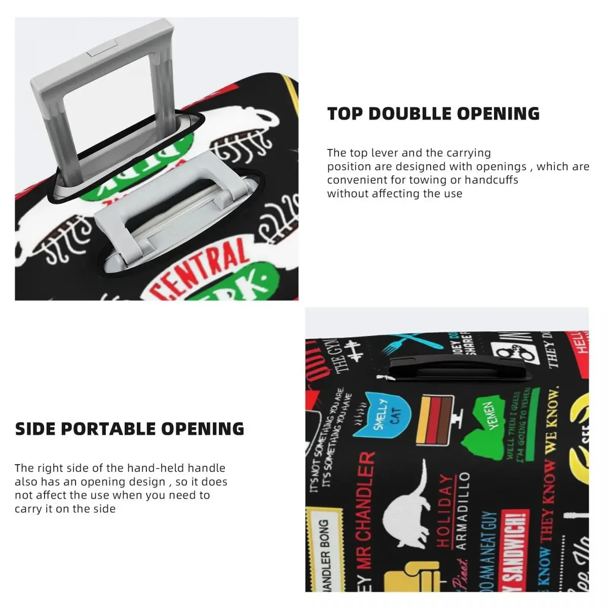 Friends Tv Show Print Luggage Protective Dust Covers Elastic Waterproof 18-32inch Suitcase Cover Travel Accessories