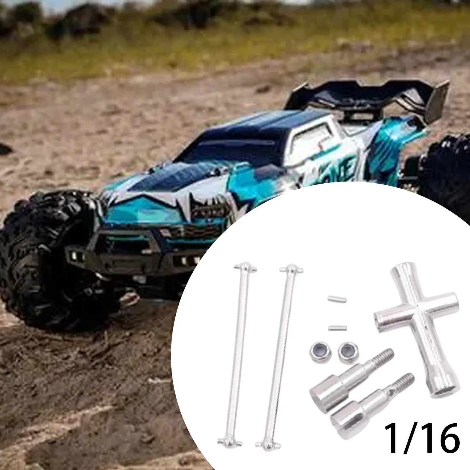 Eje de transmisión trasero RC a escala 1/16, ligero, modificado, fácil de instalar, actualización