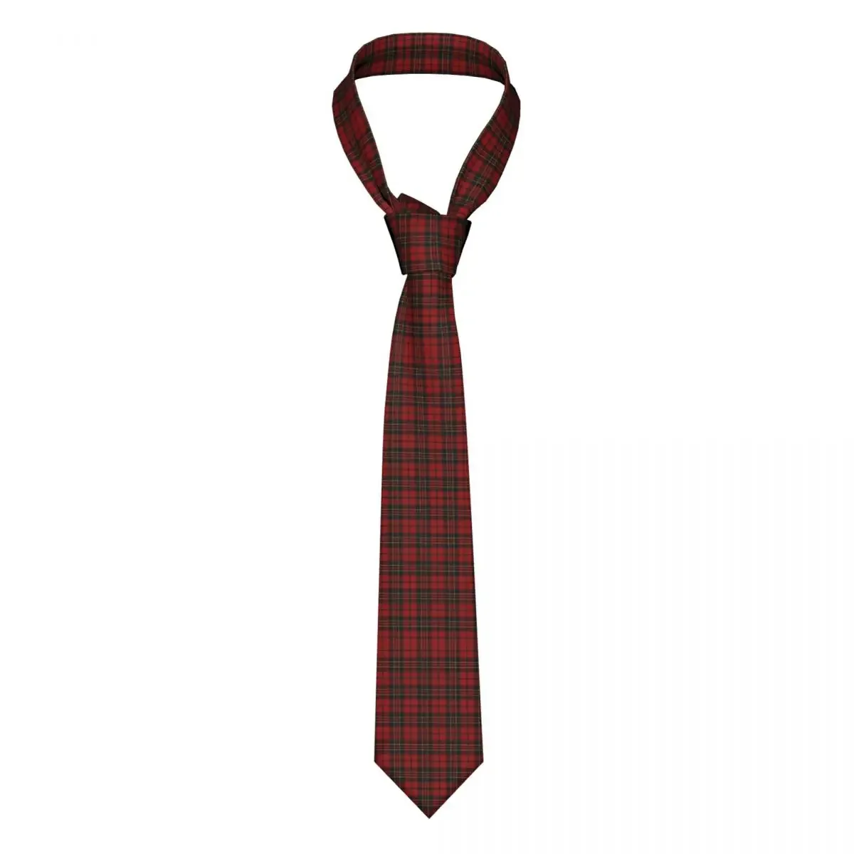 Custom Royal Tartan Plaid Tie for Men Formal Texture Gingham Silk Business Neckties