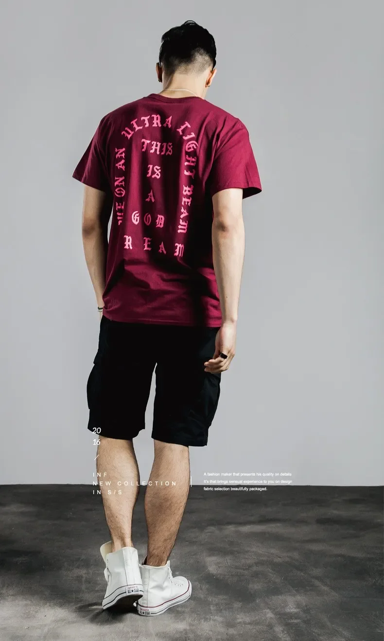 Summer Mens T Shirts YZY 3 I Feel like Paul Tee Short Sleeve or Neck T-Shirt Kanye West Pablo Oversized tshirt Women 2024 New