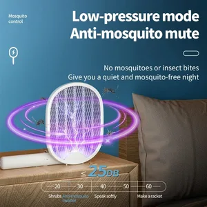Usb Rechargeable Folding Electric Mosquito Assassin Fly Fly trap Mata-Mata Racket Racket UV Zapper 3500V Light Insect Killer 6 Main Sales Electric Mosquito Racket - №6