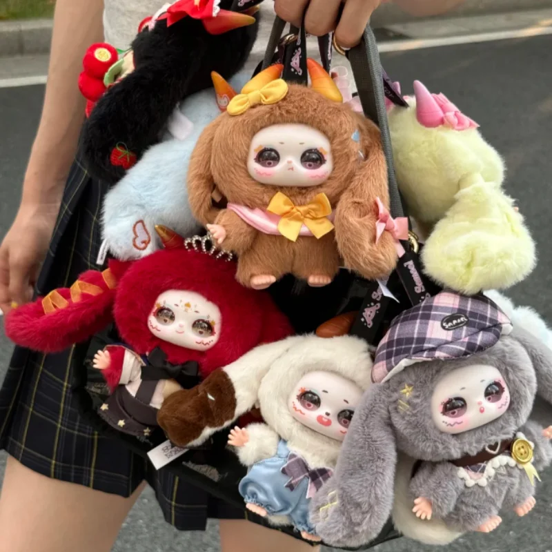 핫 뉴 베이비 쓰리 사말리 V2 세대 드림랜드 플러시 블라인드 박스 애니메이션 피규어 귀여운 크리스마스 플러시 장난감 가방 키체인 선물