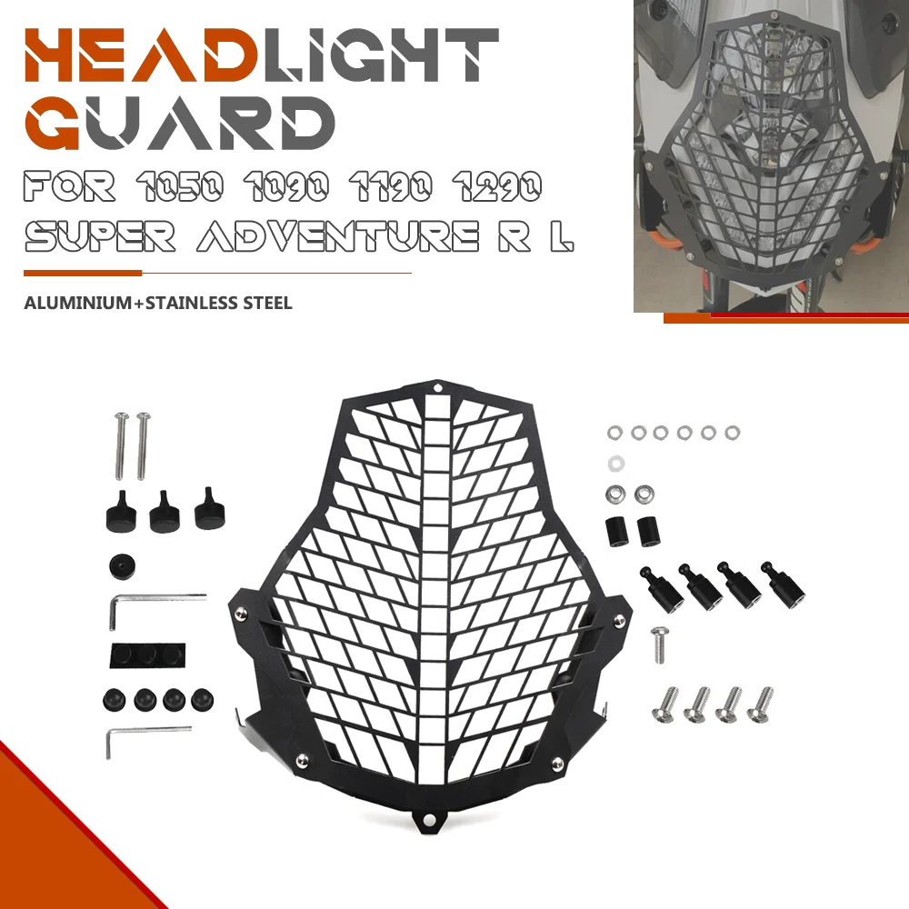 

FOR KTM 1290 Super Adventure 1050 1090 1190 Adventure /R/L 2013-2018 Headlight Headlamp Grille Shield Guard Cover Protector