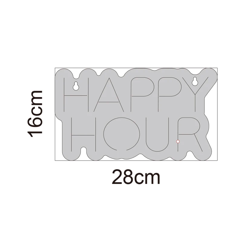 Happy Hour Neon Sign for wall décor with Dimmable Switch LED Neon Signs Bedroom Beer Bar Neon Light Sign Hotel Party Art Lights