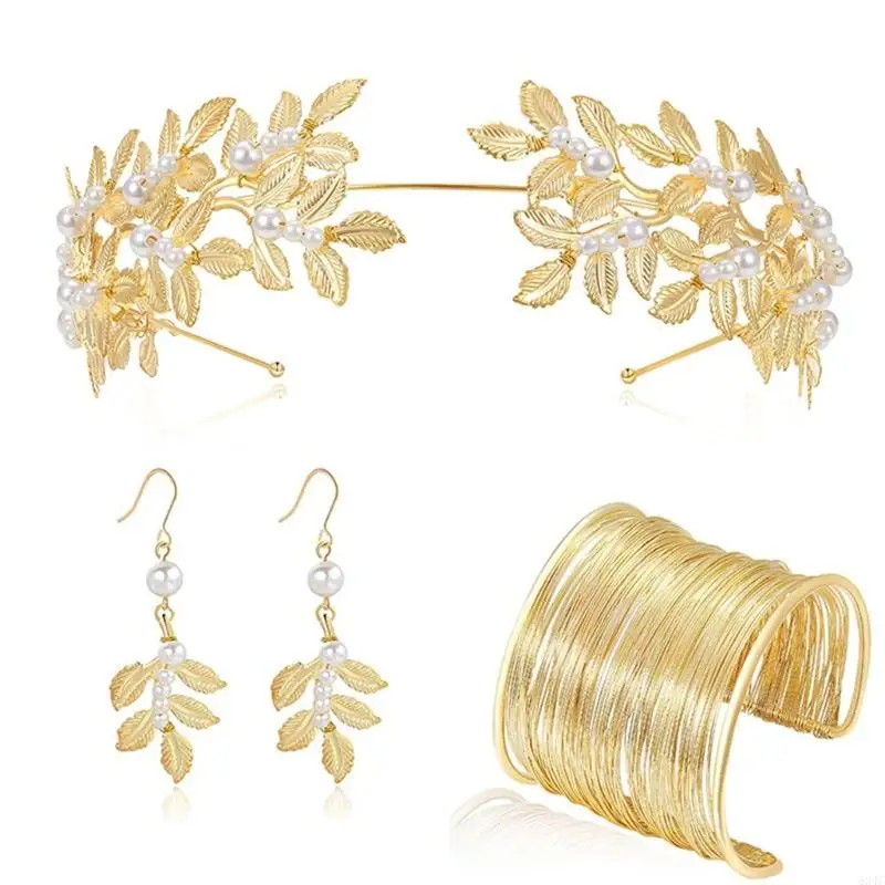 

634c Золотая лавровая листья корона браслет греки богиня костюмы аксессуары