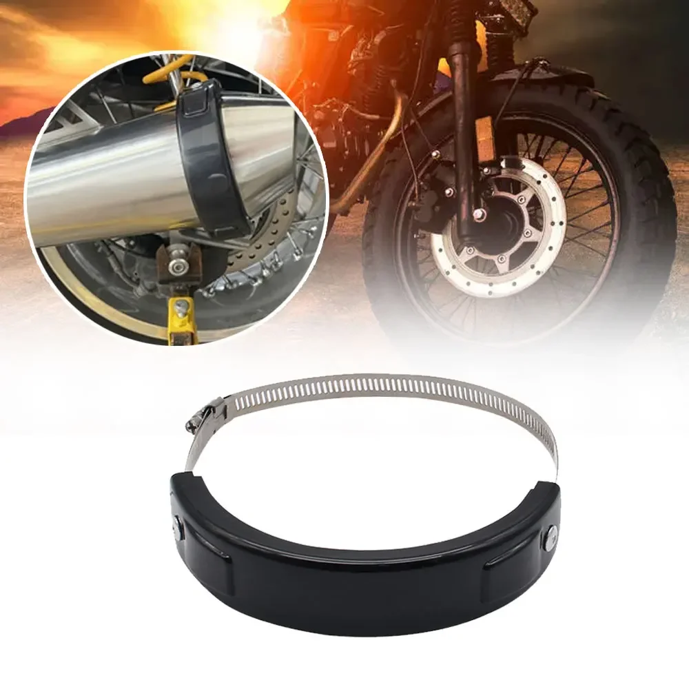 

1Pc Universal Motorcycle 100-160mm Round Exhaust Accessories Protector Exhaust Pipe Fixing Rings Universal Protector Accessories