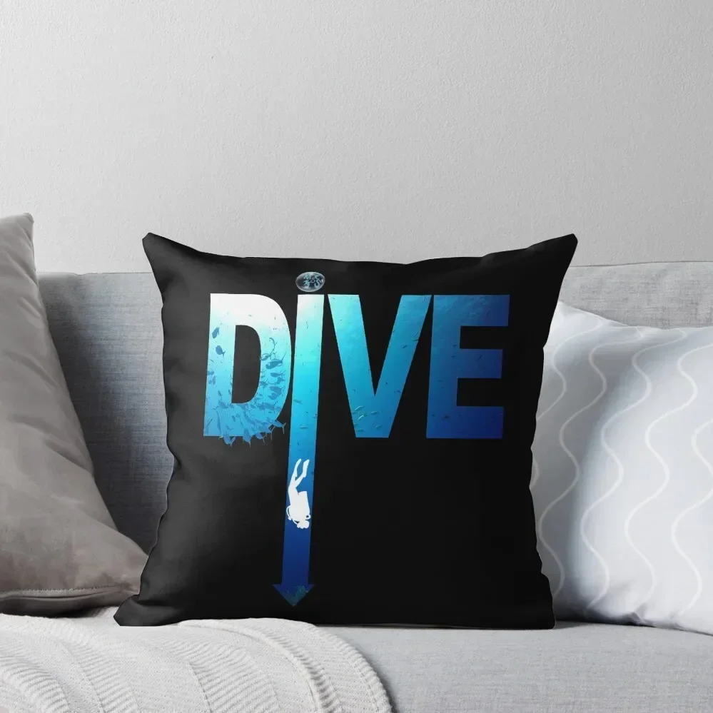 scuba diving: DIVE arrow for divers Throw Pillow christmas ornaments 2025 Decorative Sofa Cushion pillow