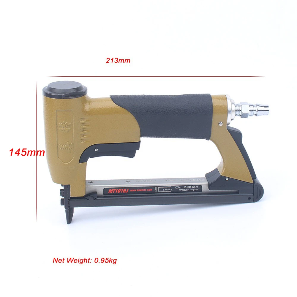 MEITE MT1016J Crown 11.2mm Pneumatic  U Nail Gun Leg Length 6-16mm Air Stapler for Furniture