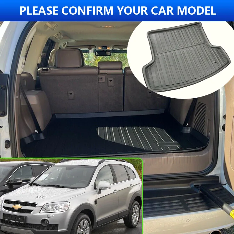 Car Trunk Mat For Chevrolet Holden Captiva 7 Daewoo Winstorm 2006~2018 High Temperature Resistant Storage Carpet Pads Accessorie