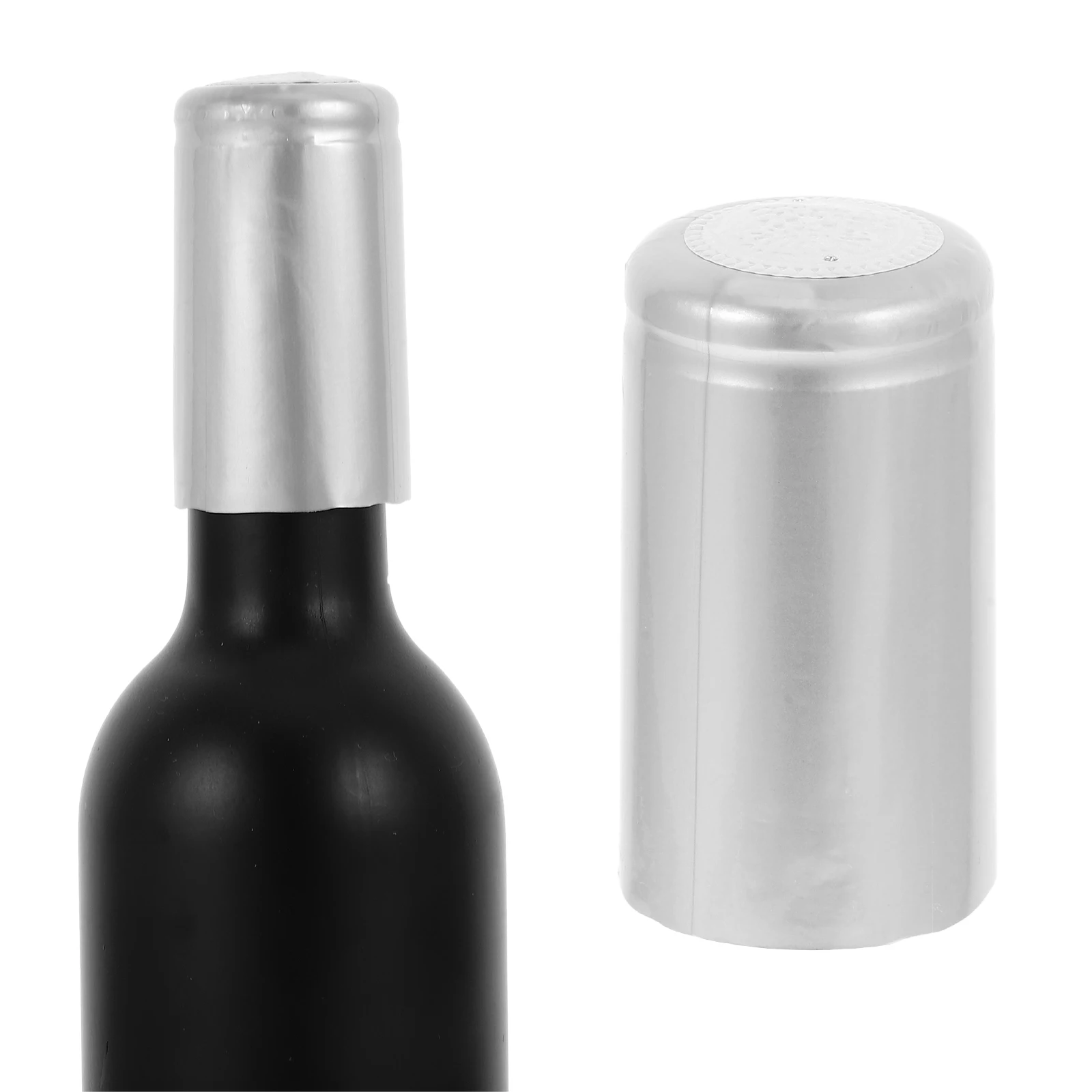 

100pcs Red Bottle Sealing Film PVC Shrink Capsules Resistant Heat-Shrink Covers Professional for Public