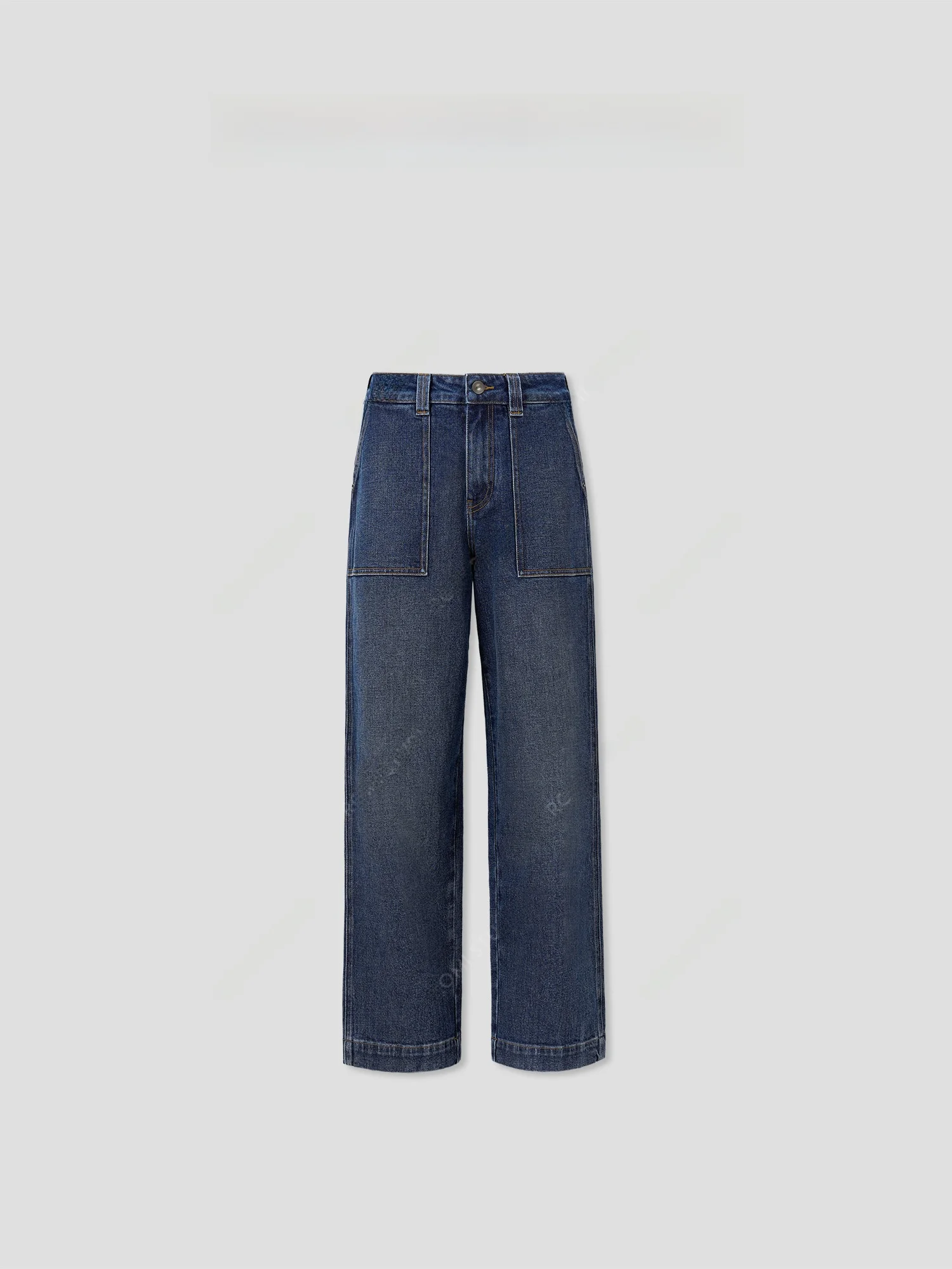 

Джинсы Romani Studio с оригинальным вкусом, выбранные хлопковые джинсы, синие джинсы с высокой талией, прямые брюки с подставкой, темно-синие