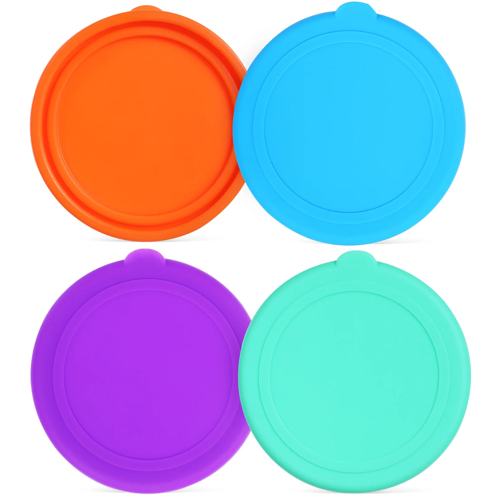 

4 Pcs Silicone Cover Can Sealing Lids Covers for Canned Goods Toppers Dog Food Cat Cans Bowl