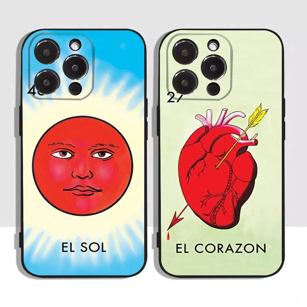 Funny Mexican Bingo Lottery  Phone Case For Apple iPhone 15,14,13,12,11,XS,XR,X,8,7,Pro,Max,Plus,mini Silicone Black Cover