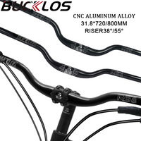 BUCKLOS 720mm 800mm Bicycle Handlebar CNC 31.8mm Bicycle Swallow Handlebar 38° 55° MTB Riser Bar DH AM Bike Bar