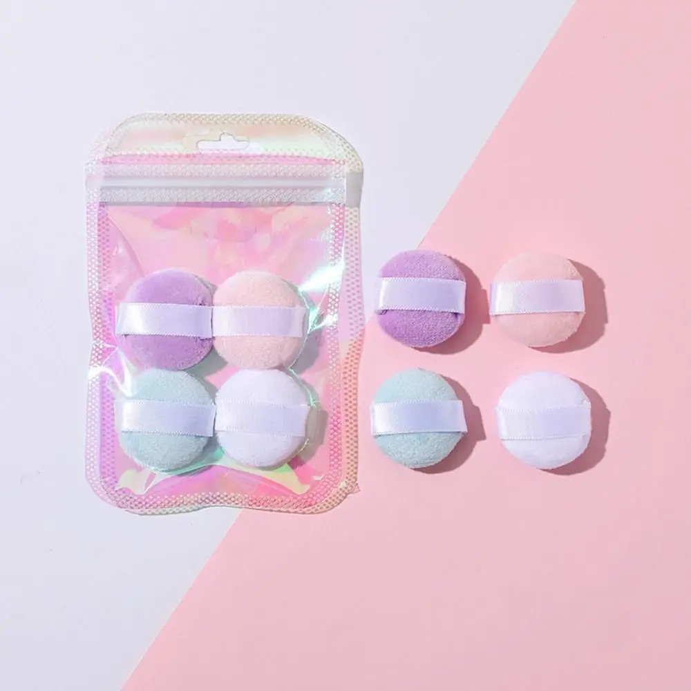 Mini tamaño Puff cojín cosmético profesional cristal terciopelo Color corrector aleatorio base maquillaje herramienta de belleza detalle maquillaje