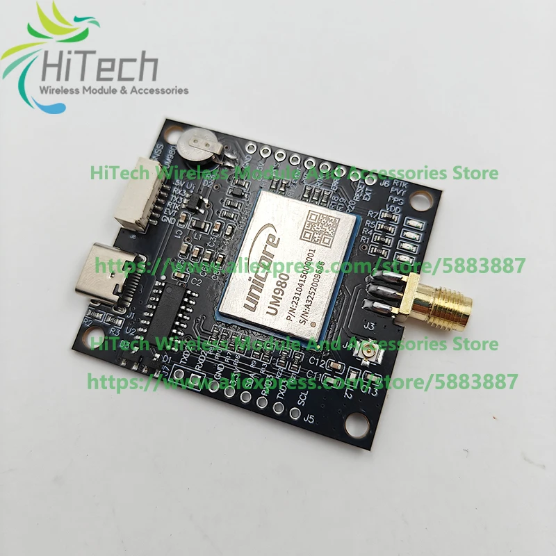 Free Ship Unicore UM980 High Precision RTK GNSS Board EM-980D5 Single Antenna with base optional Replace ZED-F9P UM982 LG290P