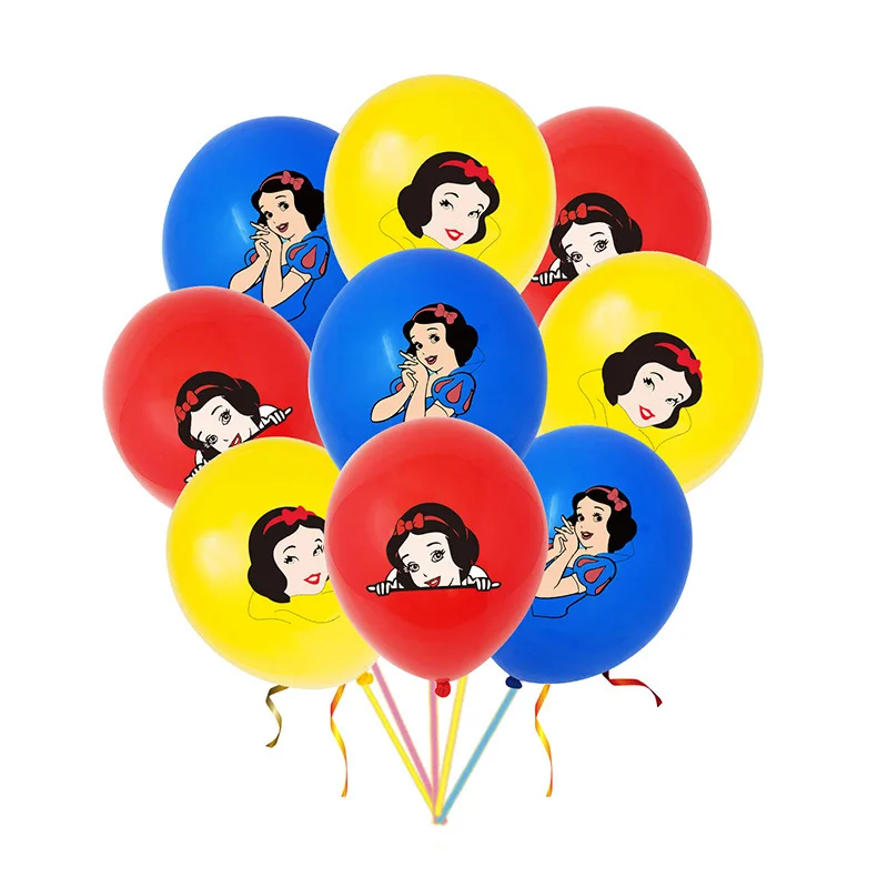 12pcs Snow White Latex Balloons Girl Birthday Party Decoration Supplies Children Favor Party Toy Princess Ballon DIY Decor Gifts