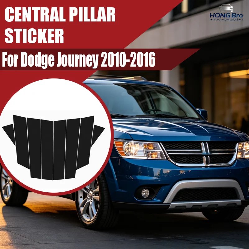 

For Dodge Journey 2010-2016 2011 2012 2013 2014 2015 Carbon Fiber Window Door Column Deal B C Pillar Post Cover Trim Sticker