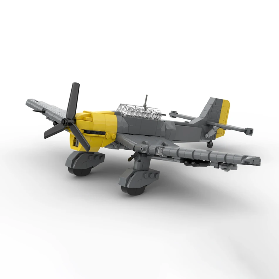  MOC Military SeriesJunkers Ju-87 B2 Flight Building Block Model Technology Bricks Toys Set Children's Holiday Gifts