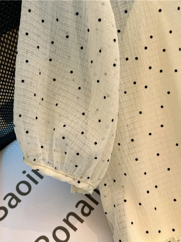 Polka Dot Chiffon irt vrouwen ort Sve Keepers Aanbeveling Zomer Outfit Tweedelige Set Koreaanse Sle Loose Fit jurk