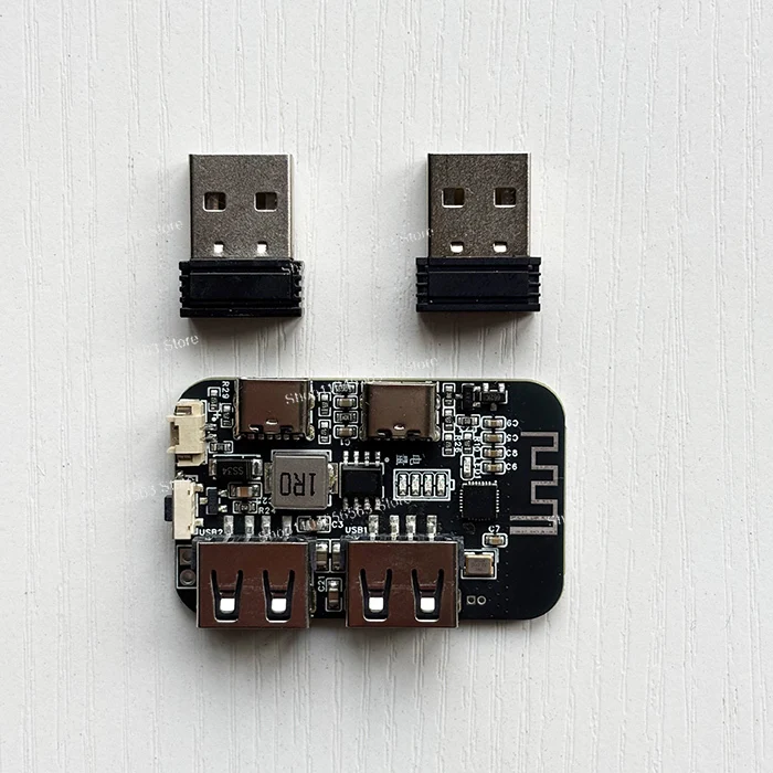 2.4G Wireless Adapter for Wired Keyboard Multi-Device Switch Converter for PC Laptop Phone Tablet Type-C USB