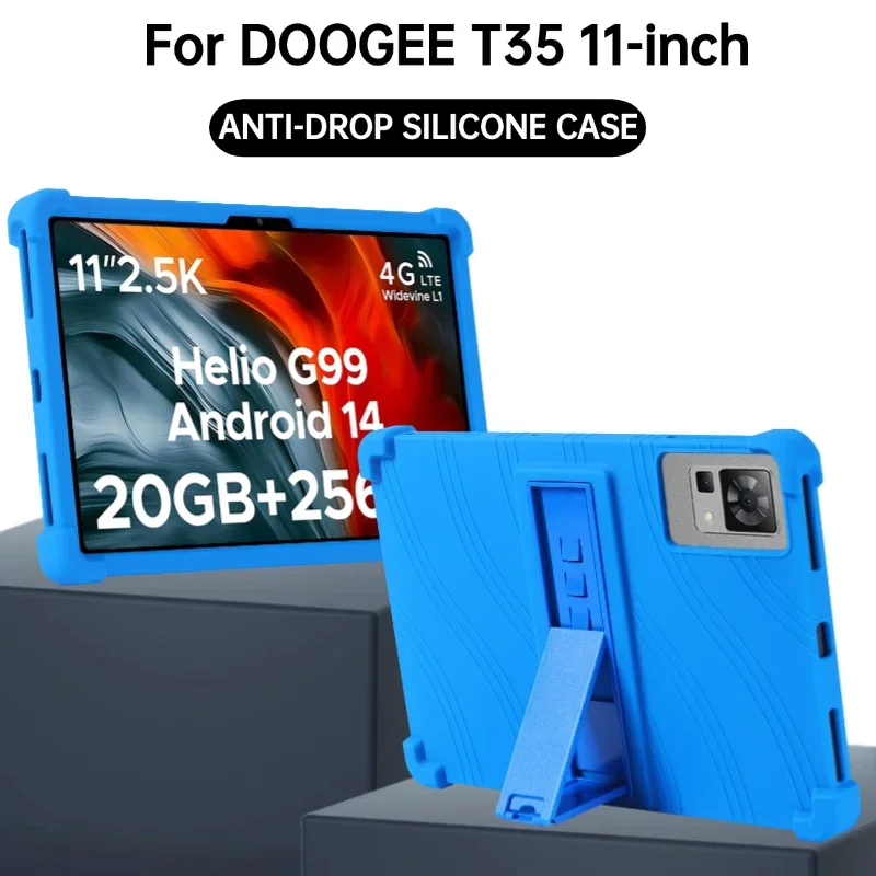 

Для планшета DOOGEE T35 11 дюймов Android 14 защитный чехол противоударный мягкий силиконовый регулируемый чехол-подставка точный чехол