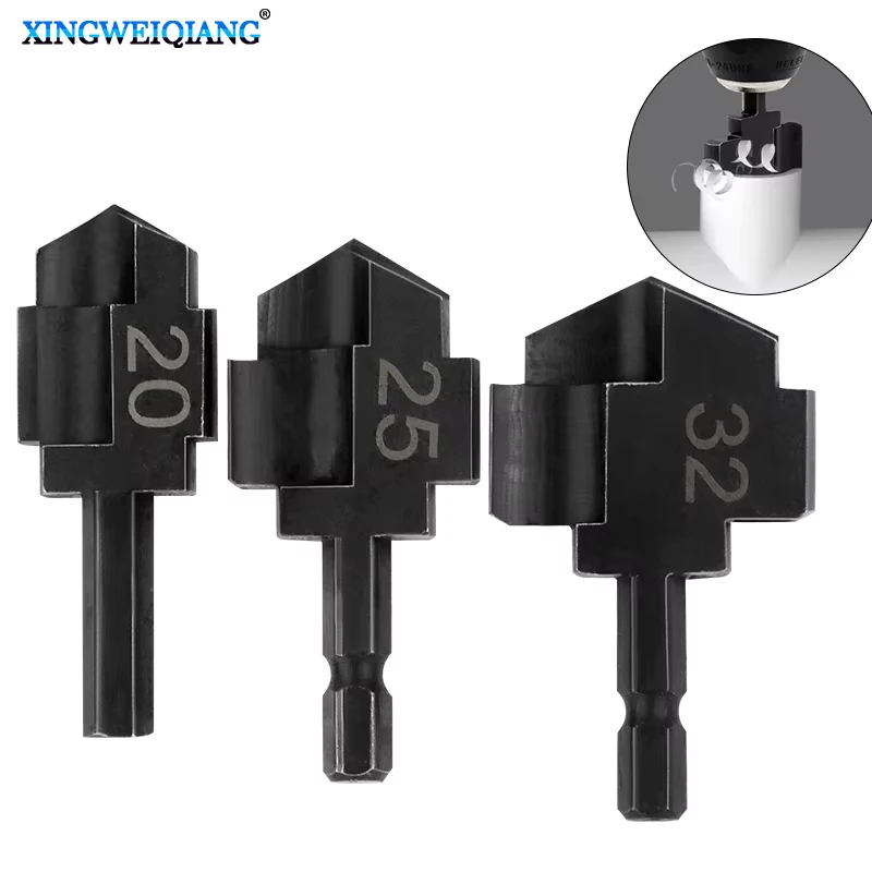 PPR Lifting Flat Drill Hexagonal 20/25/32 Step Drill for Repairing Internal Leakage and Connecting Water Pipe Tool