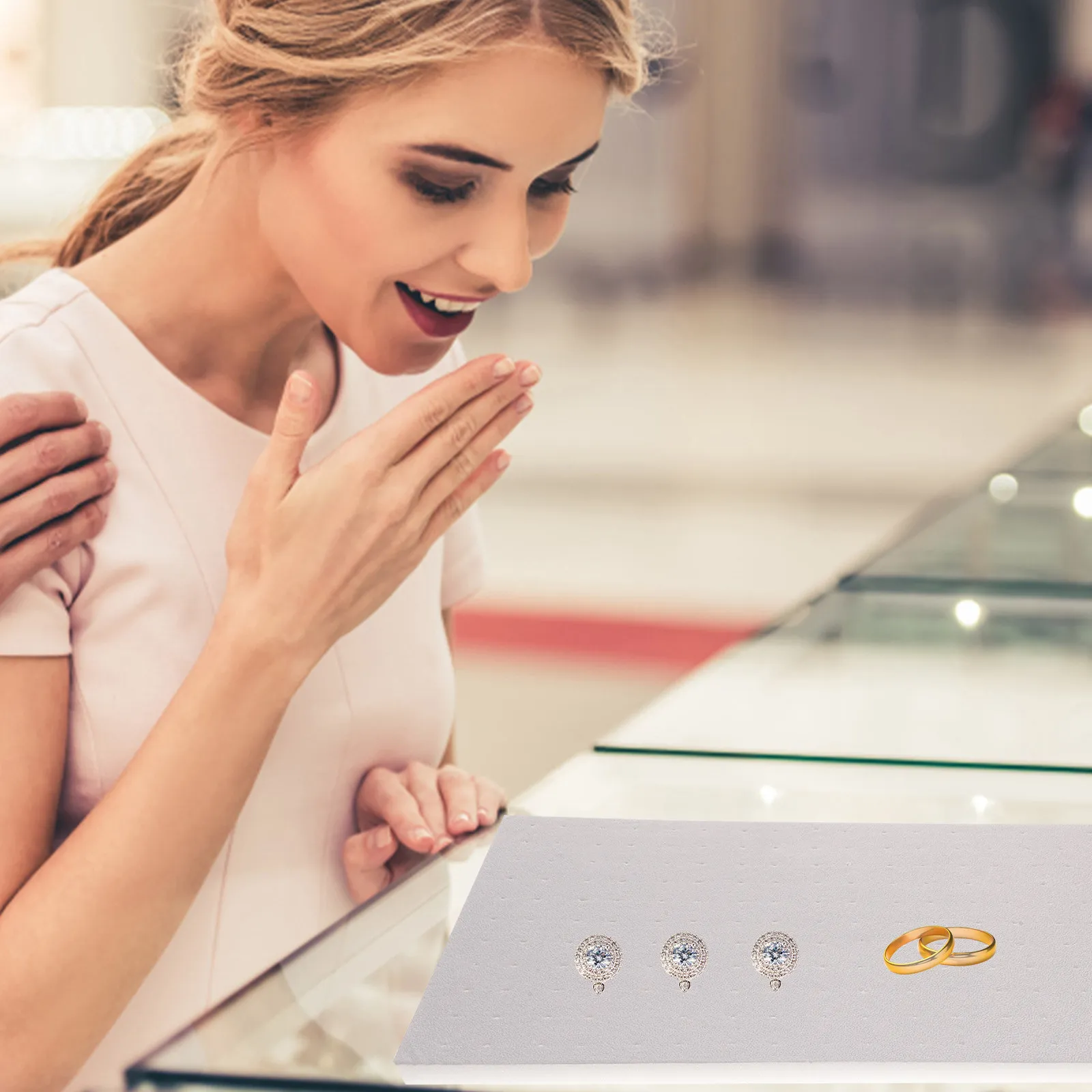 

Ring Insert Sponge Mat Jewelry Display Organizer Pad for Earrings Brooches Store Trade Show Jewelry Insert Sponge