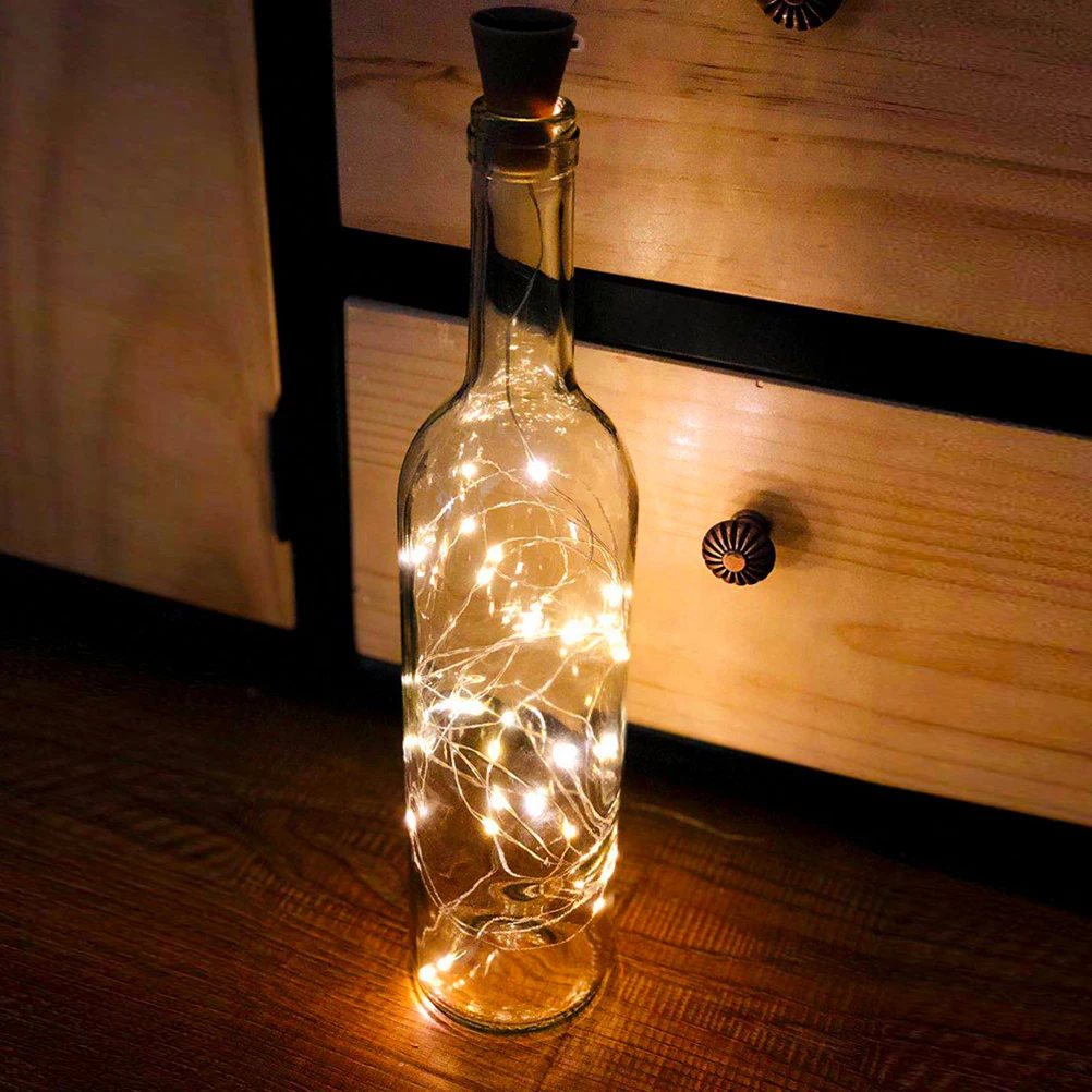 

Wedding Cork String Lights Decoration Backyard Outdoor Decorative Rechargeable Wine Bottle