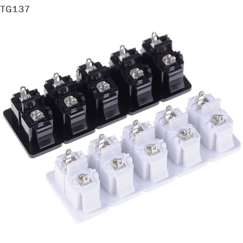 5Pcs AC250v 2.5a Iec320 C8 Male 2 Pins Power Inlet Socket Connector