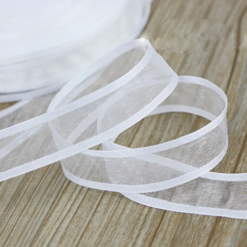 (50 Yards/roll)  20mm Organza Ribbon Broadside Wholesale Gift Wrapping Decoration Handmade DIY Ribbons