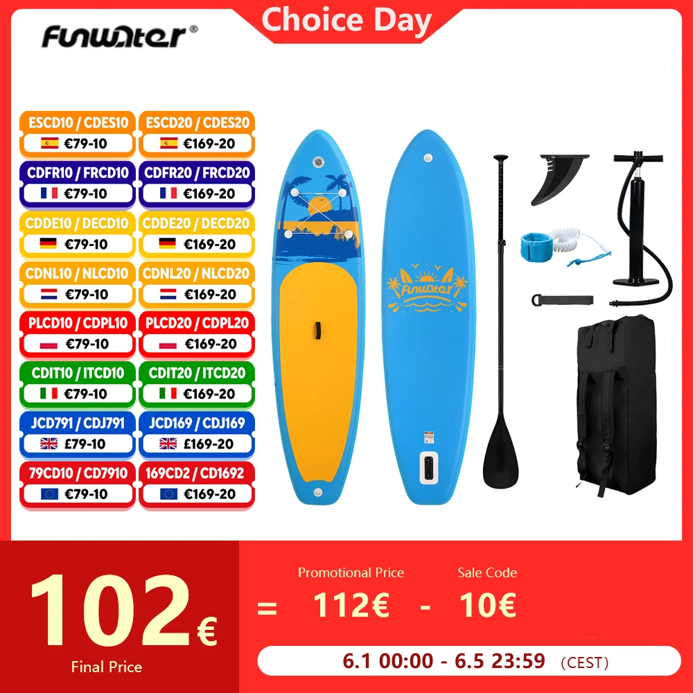 Fun water Stand Up Paddling Board aufblasbares Paddle Board Surf board Surf Sup Board 335*83*15cm