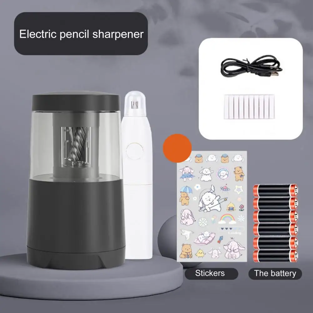 مبراة أوتوماتيكية مفيدة حلزونية من الصلب شفرة مبراة كهربائية تعمل بالبطارية مبراة كهربائية