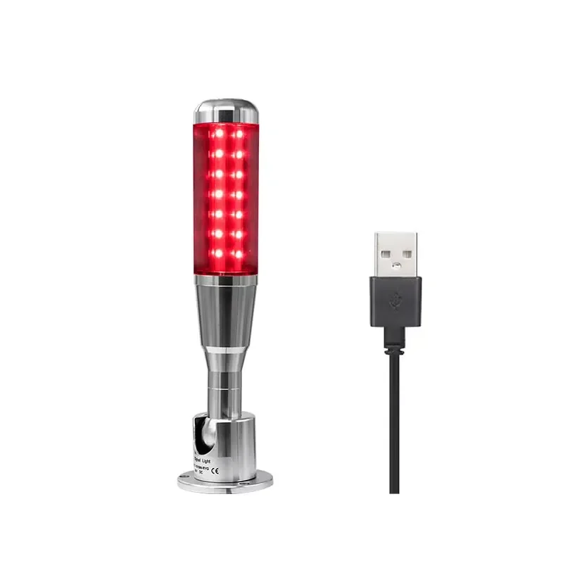 Programmable 3-colors DC 24V Input USB Signal Stack Light LED 3-layer
