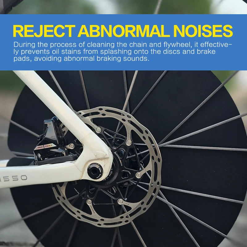 لوحة مضادة للحشف على قرص الدراجة - واقي متين مضاد للرذاذ من مادة PVC مع خطاف مضاد للدوران، واقي وسادة فرامل عالي التصميم لـ Mou #4