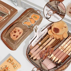 Large Capacity Pencil Bag For School Students With Multi-functional Pen Case Boy Girl Stationery Holder Bag Matching Pencil Case