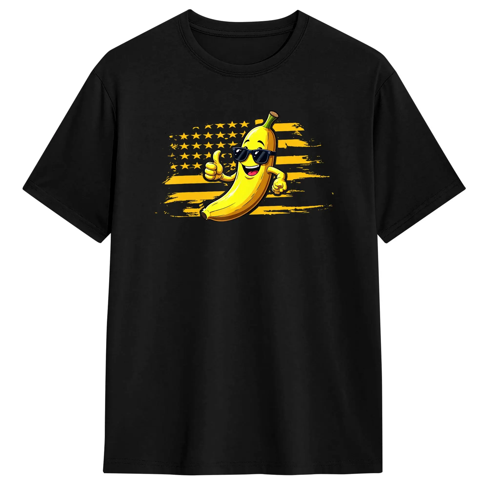 Banana Proud Name Retro American Flag 250th T-Shirts Men Cotton Tee Shirt Crew Neck Short Sleeve T Shirt Printed Clothing
