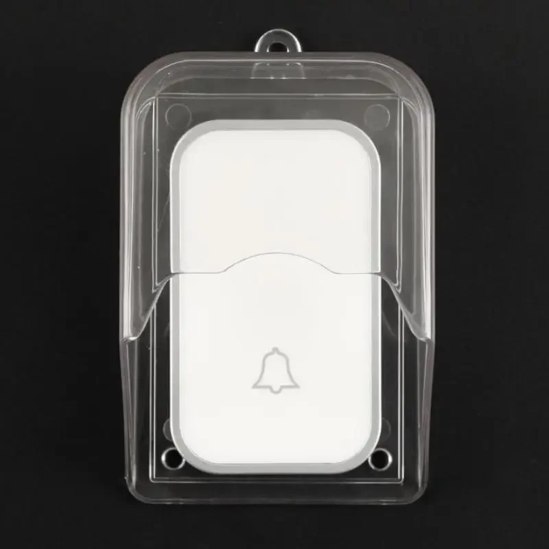 1Set Wireless Door Bell Chime Button Protective Cover Outdoor Home Doorbell Waterproof Cover Splash Guard Cover