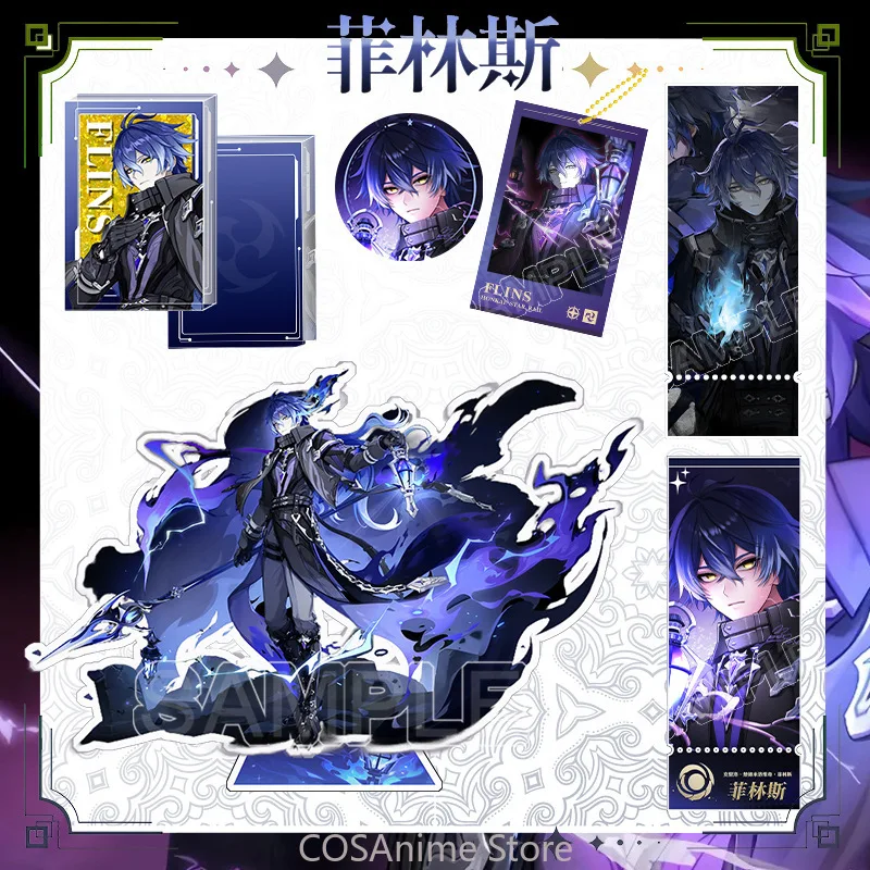 

Genshin Impact Flins, акриловый орнамент, подставка, фигурка, модель, значок, кулон, брелок, зыбучий песок, маджонг, акриловый стебель для билета, подарок
