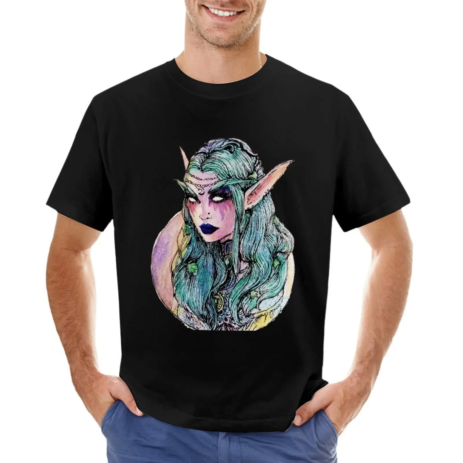 

The night elf T-Shirt Blouse anime tshirt shirts graphic street wear tshirts for men