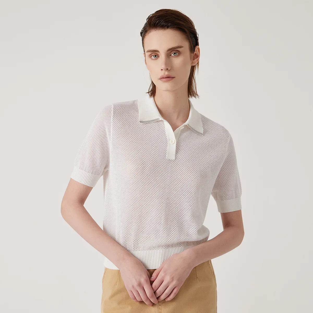 

Pop BY3511188 Silk Woolen Ladies Clothes Merino Wool Pullover Luxury Women's Summer Clothing Polo Sweaters
