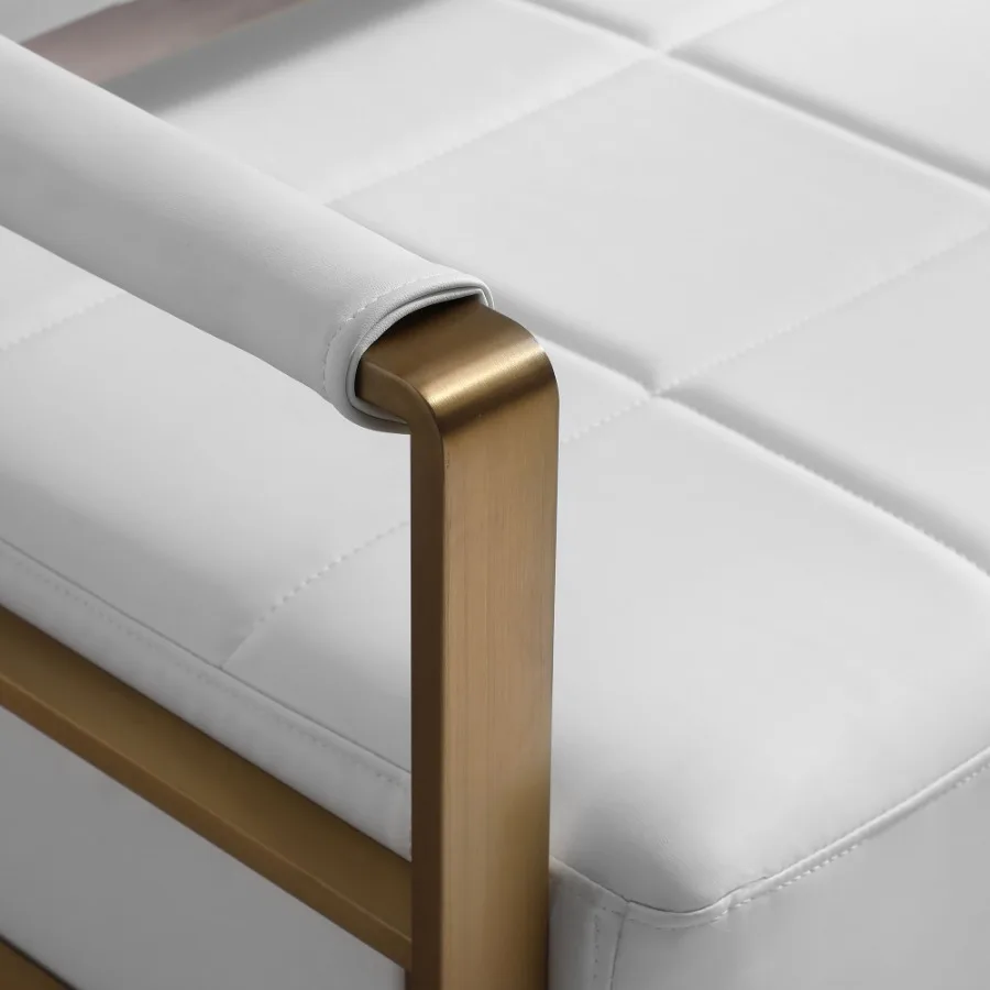 57,9" Breite, modernes Polstersofa aus Kunstleder mit Liebesbezug für Wohnzimmer, Akzent-Liebessitze für kleine Räume, 2-Sitzer-Cou