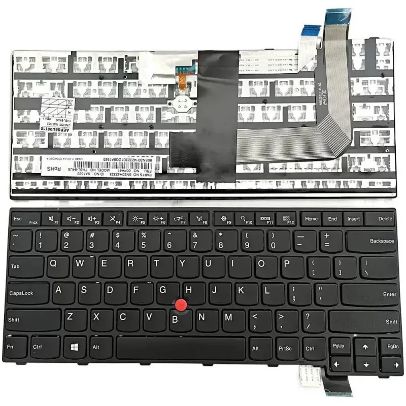 Laptop Replacement Keyboard for Lenovo ThinkPad T460s T470s (Not Fit T460 T460p T470 T470p) Laptop No Backlight 0.3